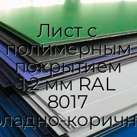 Лист с полимерным покрытием 1.2 мм RAL 8017 шоколадно-коричневый