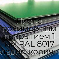 Лист с полимерным покрытием 1 мм RAL 8017 шоколадно-коричневый