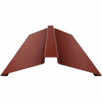 Конек кровли фигурный длина 2 м Порошковое покрытие RAL 6005 (Зеленый мох)