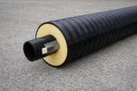 Труба ППУ ПЭ с греющим кабелем 1020x10