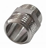 Ниппель латунь никель Ду 15 (1/2") НР Valfex VF.582.N.012