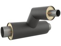 Тройниковое ответвление с переходом 325х8.0 - 325х8.0 - 273х8.0 Ст10-20 ГОСТ 10704-91|10705-80 ППУ ПЭ - ЗМКВ