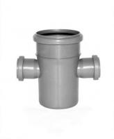 Крестовина PP-H 1-плоскостная серая Дн 110х50х50х87гр б/нап в/к VALFEX 27211550