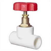 Клапан (вентиль) PP-R запорный белый внутренняя пайка Дн 25х90гр VALFEX 10146025