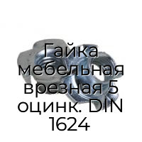 Гайка мебельная врезная 5 оцинк. DIN 1624
