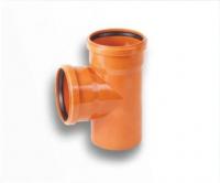 Тройник НПВХ с раструбом коричневый Дн 160х110х87гр б/нап в/к