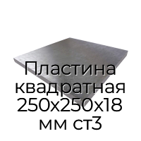 Пластина квадратная 250х250х18 мм ст3