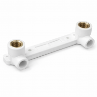 Планка PP-R монтажная белая НР Дн 20х1/2" под смеситель с водорозетками VALFEX 10123020