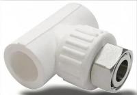 Тройник PP-R комбинированный белый с накидной гайкой Дн 32х1 1/4" VALFEX 11140132