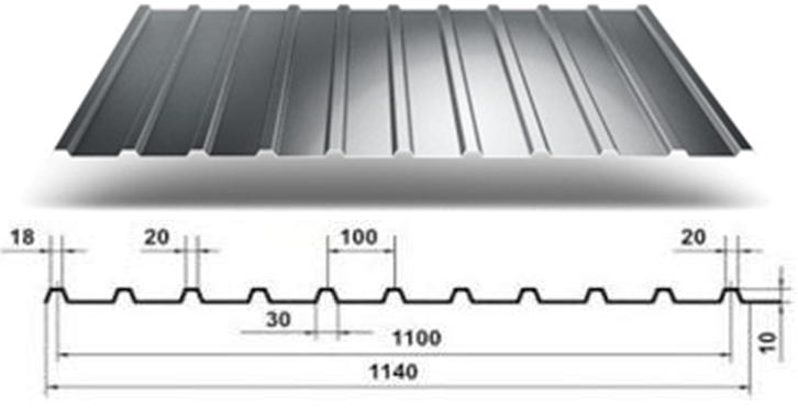 Профнастил С10-1100 Профнастил С10-1100