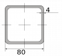 Трубы квадратные оцинкованные 80х4