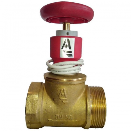 Клапан пожарн лат прям КПЛП 50-1 Ду 50 1,6 МПа муфта-цапка с датч пол ДППК 20,5 Апогей 110018