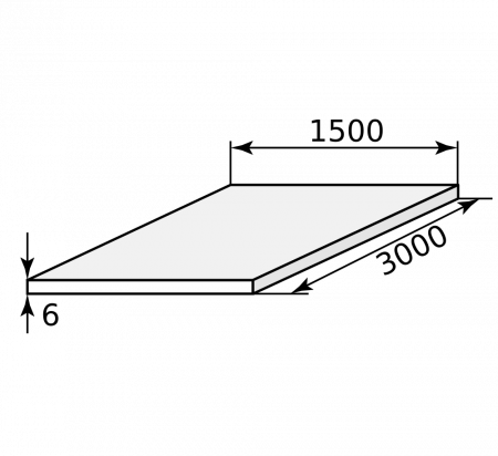 Лист дюралевый 6х1500х3000