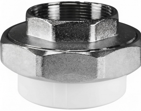 Муфта PP-R комбинированная под ключ белая ВР Дн 110х4" VALFEX 10134110