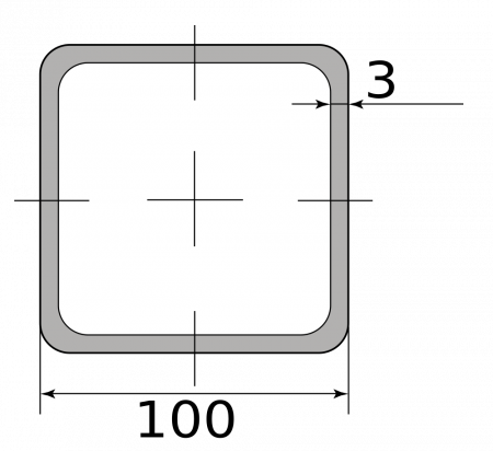 Трубы квадратные оцинкованные 100х3