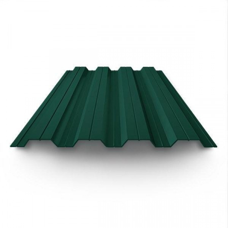 Профнастил окрашенный 0.4x1000x2300 RAL 6005 ширина 1064 мм