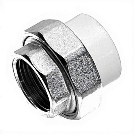 Муфта PP-R комбинированная разъемная белая ВР Дн 25х1/2" VALFEX 10155115
