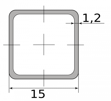 Трубы квадратные оцинкованные 15х1.2