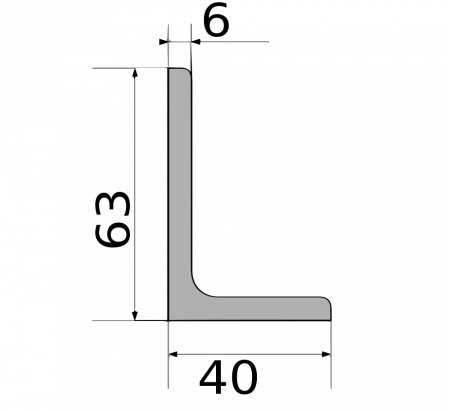 Уголок 63х40х6