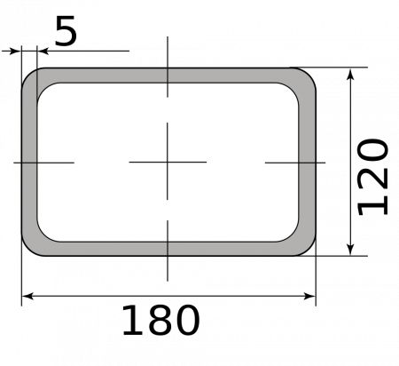 Трубы профильные прямоугольные 180х120х5