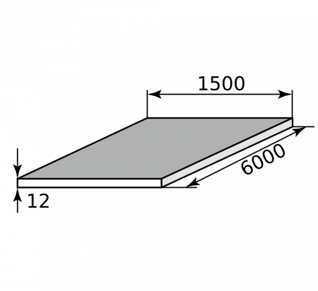 Горячекатаный нерж. лист н/с 12х1500х6000 No1