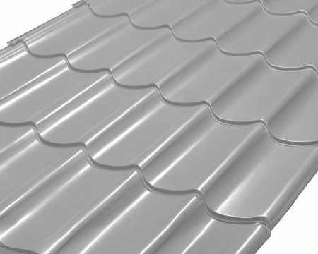 Металлочерепица суперкласск 0.5 мм полиэстер RAL 7004 сигнальный серый